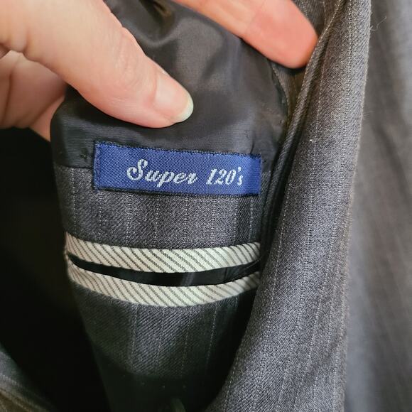 J Crew Super 120s Pinstripe Wool Blazer Womens 0 Jacket Office Siren Corpcore - Picture 6 of 10